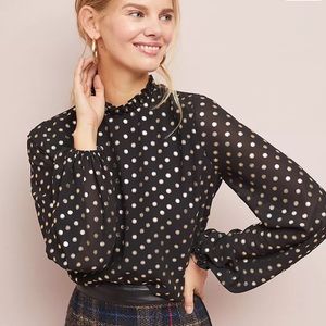 Yumi Kim Polka Dot Blouse size XS